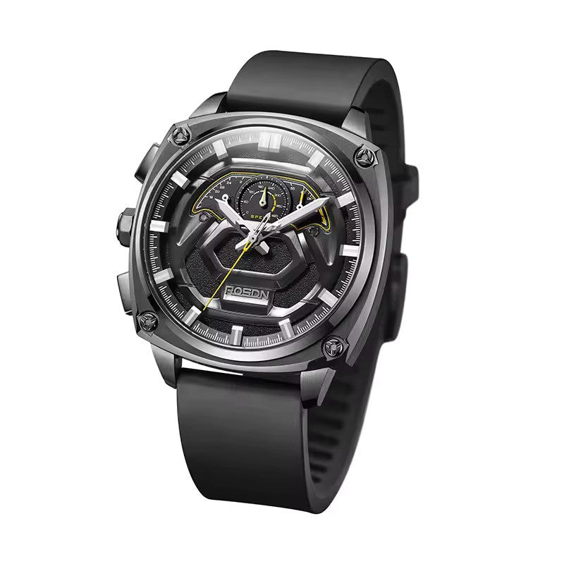 Future Wrist Men's Luxury Quartz Watch with Chronograph and Skeleton Design