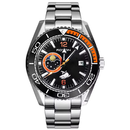 Future Wrist Men's Transparent Mechanical Watch with Luminous Hands and Hollow Out Design