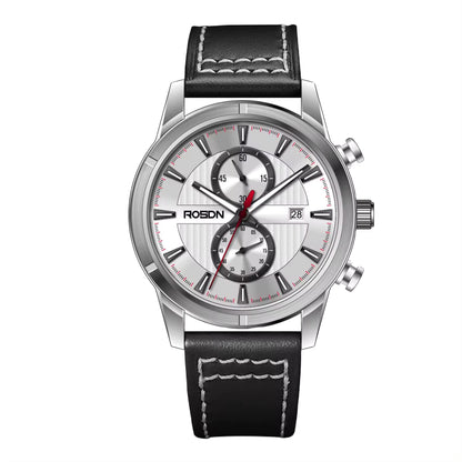 Future Wrist Men's Classic Quartz Watch with Chronograph, Gold, and Luminous Hands