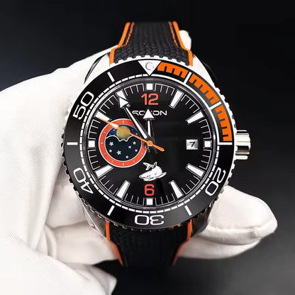 Future Wrist Men's Transparent Mechanical Watch with Luminous Hands and Hollow Out Design